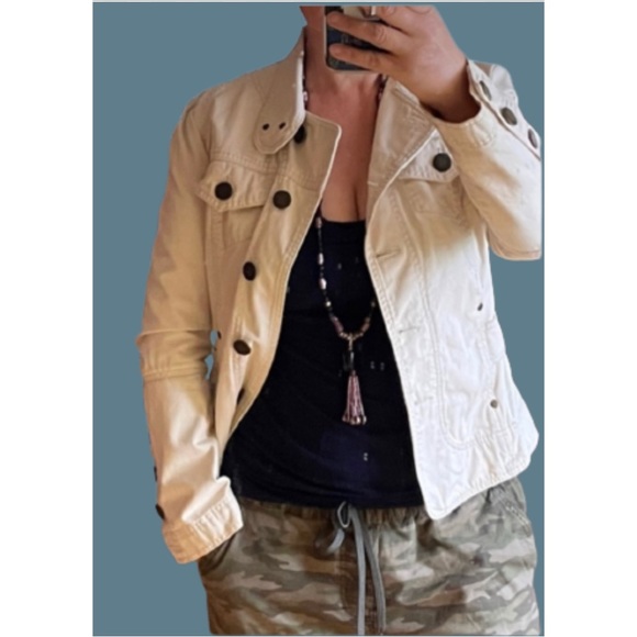 Twill Twenty Two ivory twill utility jacket blazer casual cool - Picture 6 of 11